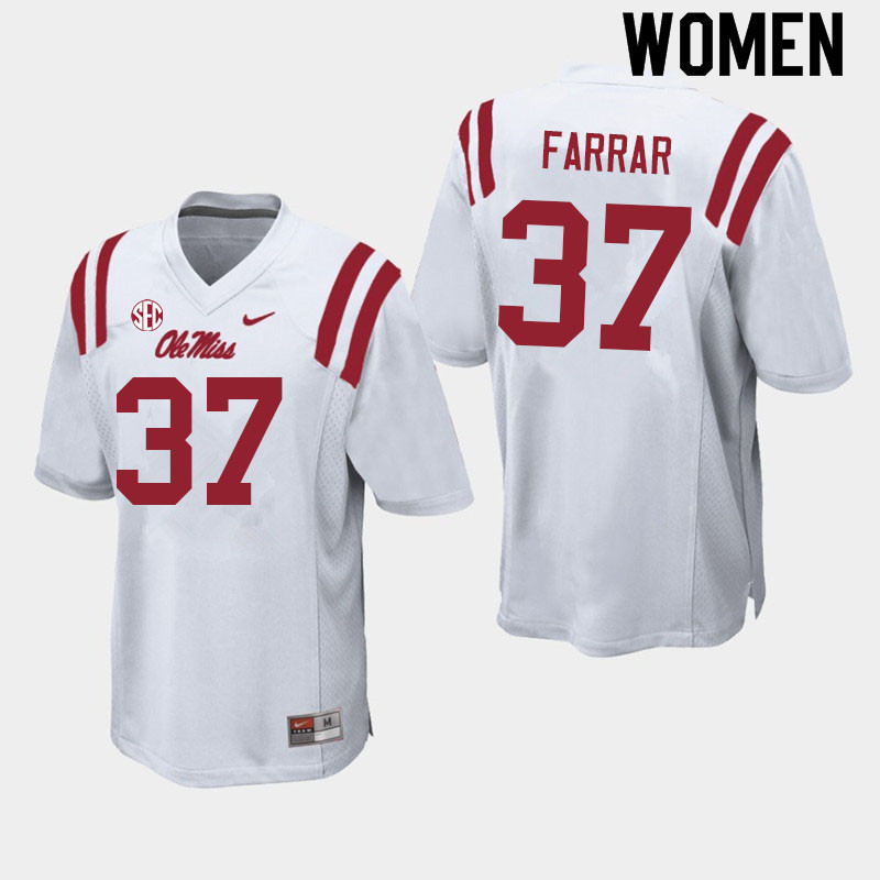 Hayden Farrar Ole Miss Rebels NCAA Women's White #37 Stitched Limited College Football Jersey AFT5358NZ
